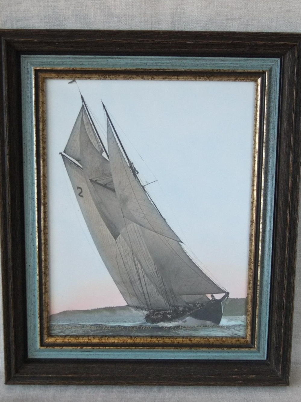 Vintage BLUENOSE framed photo print by Wallace R. MacAskill (1890-1956)